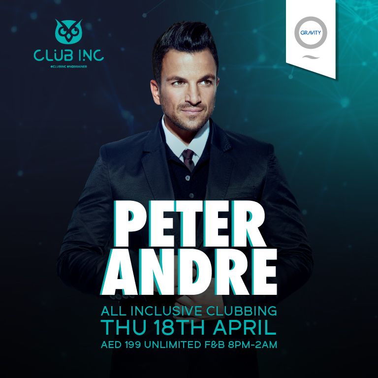 Peter Andre at Zero Gravity